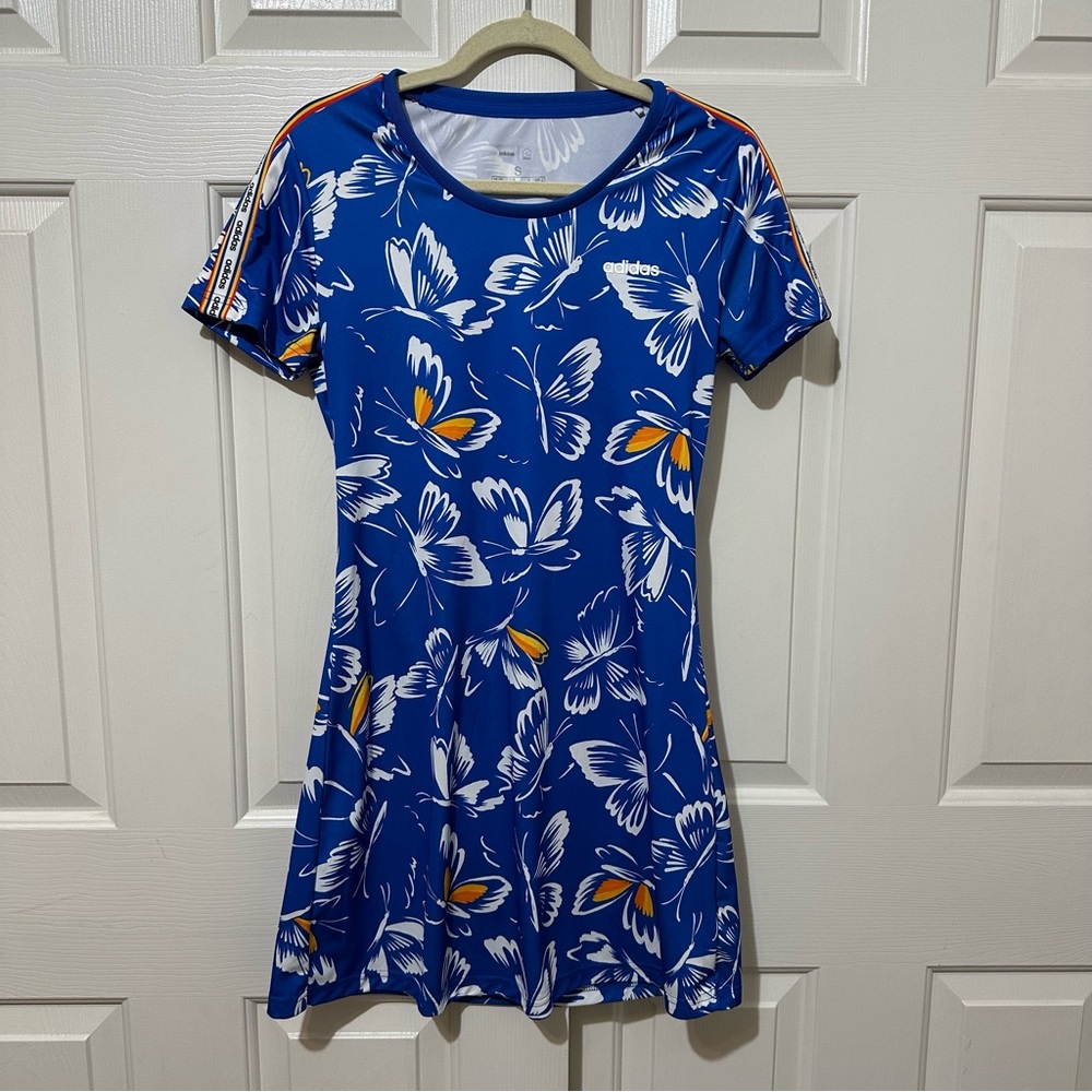 Adidas x Farm Rio Butterfly Athletic Dress Stretch Preppy Tennis Golf Womens S